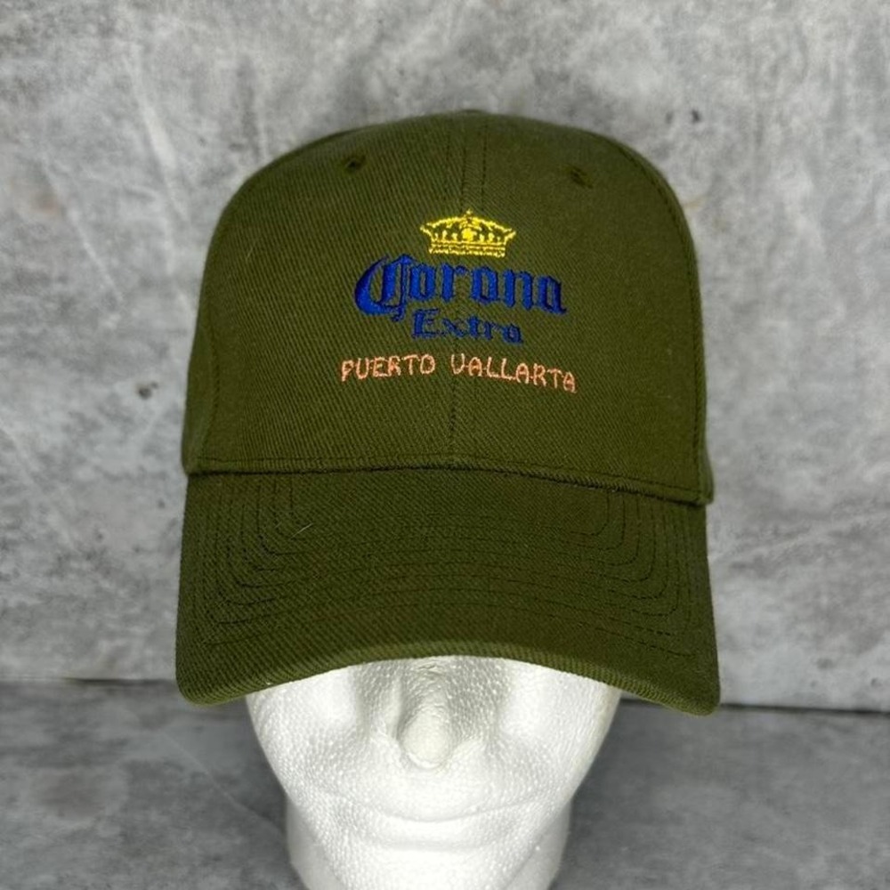 Vintage Corona Extra Puerto Vallarta green adjustable baseball cap hat